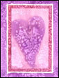 Фиолетовое сердечко в рамке.