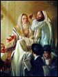 В синагоге звучит шофар, возвещая о грядущем Божьем Суде и наступлении Рош Ха-Шана
