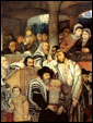 Собрание в синагоге на День Искупления - Йом-Кипур. Атмосфера томится надеждой быть запечатанным в Книге Жизни.